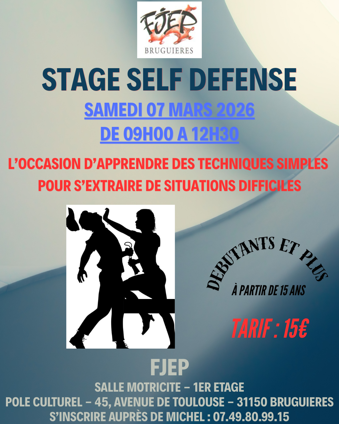 Le FJEP de Bruguières vous propose ce stage...Voir plus loin